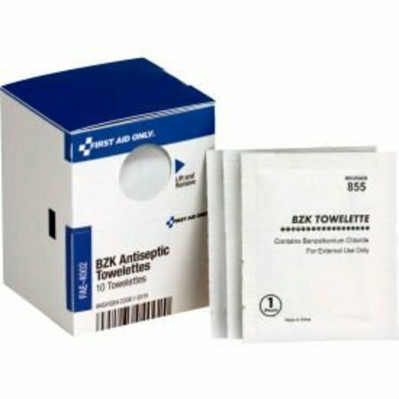 ACME UNITED First Aid Only FAE-4002 SmartCompliance Refill BZK Antiseptic Wipes, 10/Box FAE-4002